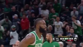 Jaylen Brown Points his Finger to Officials After Second Loss Against Heat in Game 3