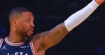 Glorilla Half-Court Shot at Damian Lillard