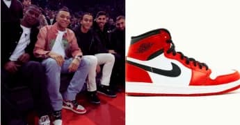 Kylian Mbappe Courtside in $375 Air Jordan 1 High OG ‘Spider-Man: Across the Spider-Verse’ Kicks