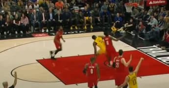 Klay Thompson Historic Climb vs. Trail Blazers