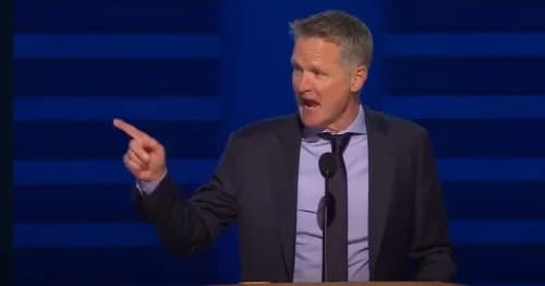 Steve Kerr Channels Steph Curry’s ‘Night Night’ in DNC Speech