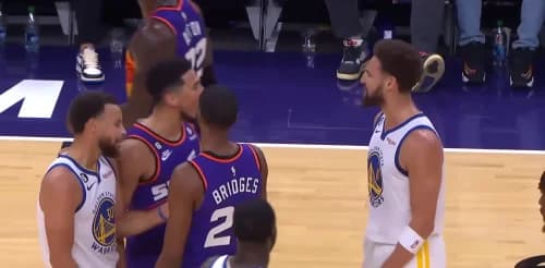 Klay Thompson Receives First Career Ejection after having Words with Booker in Defeat against the Suns