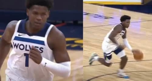 Anthony Edwards’ Monster Dunking Ends in Finger Dislocation!