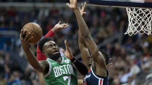Jaylen Brown Shows Celtics Pride in Green Suit