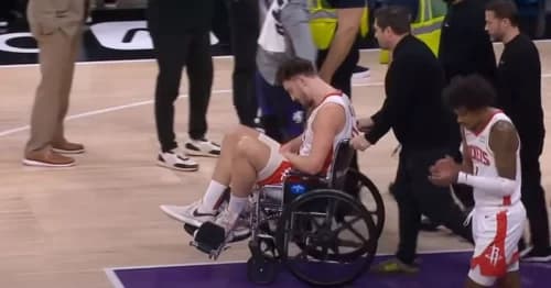 Rockets’ Alperen Sengun Exits Court in Wheelchair After Injury Scare, MRI Scheduled