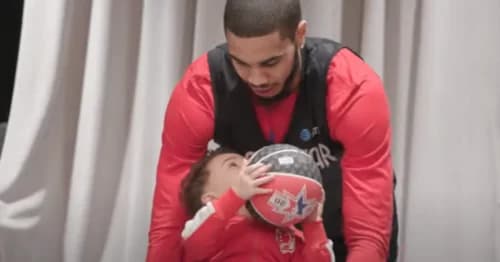 Jayson Tatum’s ‘Deuce’ Takes Center Stage: Is Boston’s Youngest Fan Destined for Basketball Greatness?