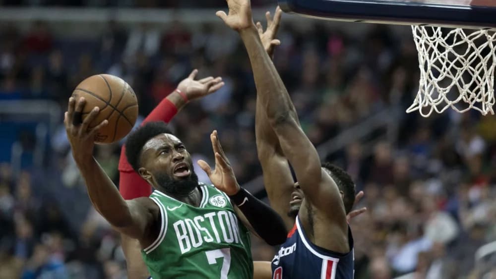 Jaylen Brown Shows Celtics Pride in Green Suit