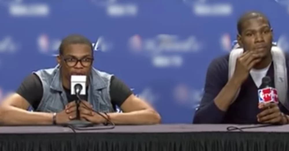Westbrook and Durant’s Playful Exchange Takes NBA Fans Down Memory Lane!