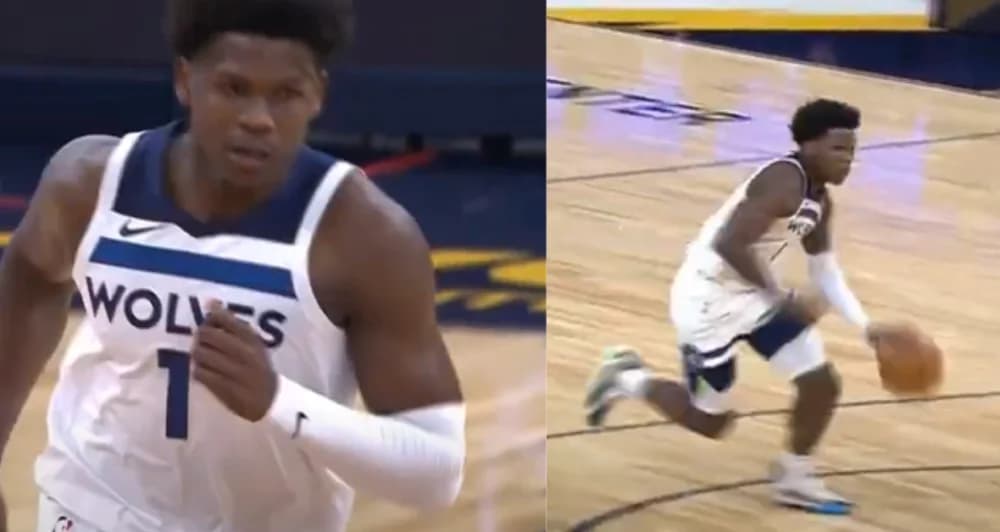 Anthony Edwards’ Monster Dunking Ends in Finger Dislocation!