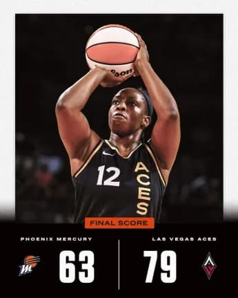 WNBA: The Las Vegas Aces Beat the Phoenix Mercury in their First Playoff Game